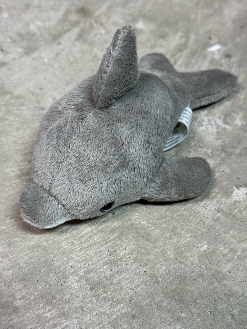 Gray Plush Dolphin Pet Toy - Soft Aquarium Plush